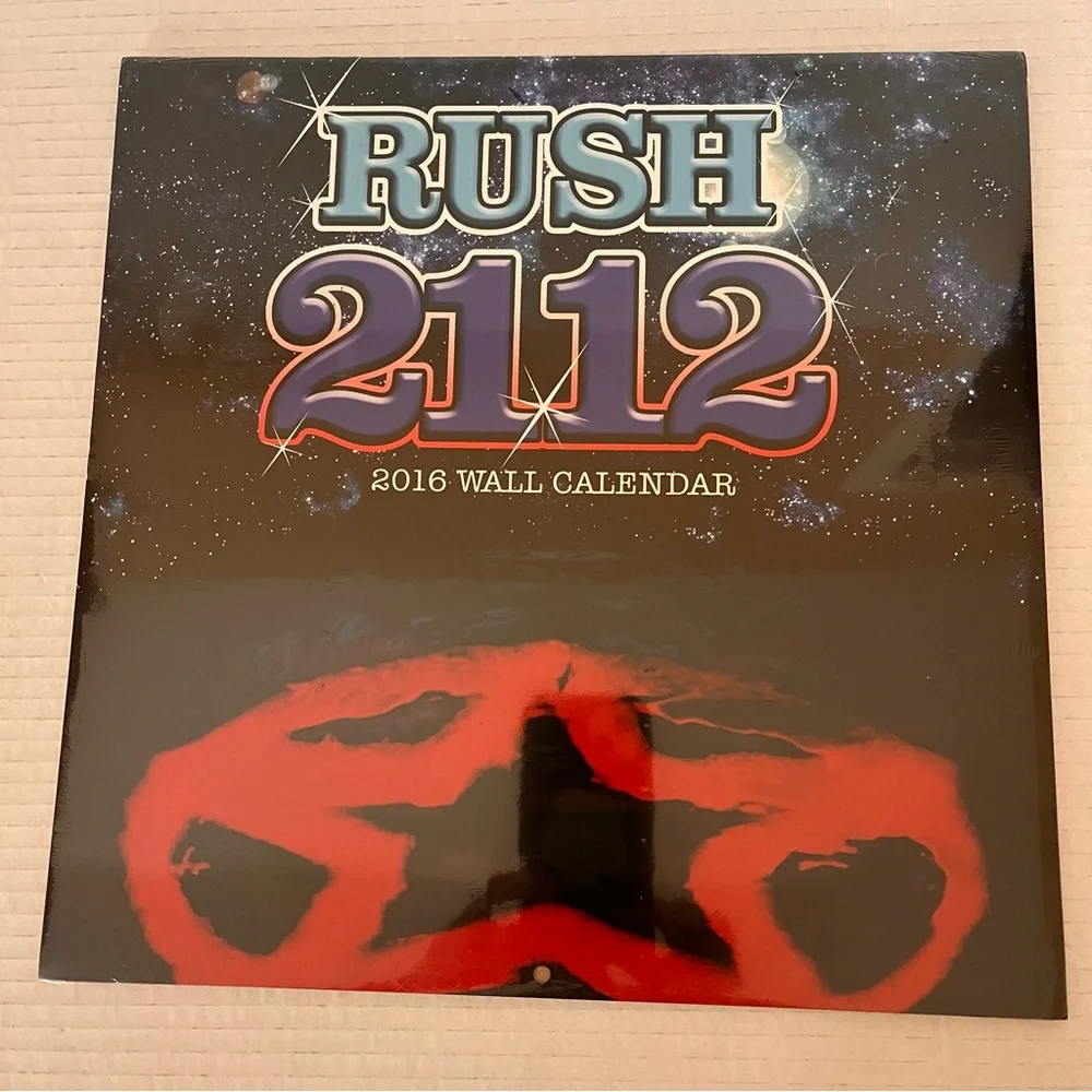 RUSH 2112 Official 2016 Wall Calendar Iconic Trio Tour Throughout 2016 New